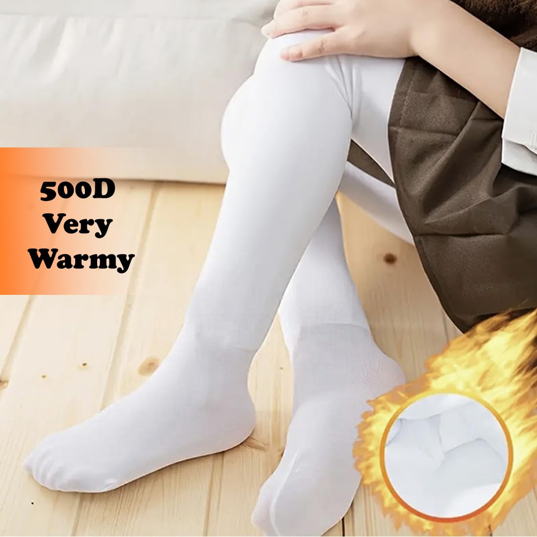 Medias Leggins para Niñas Blanco, Leggins con Punta de Media Calcetín, Medias para Ballet, Medias para Niñas, Medias para Comunión, Danza, Gimnasia,
