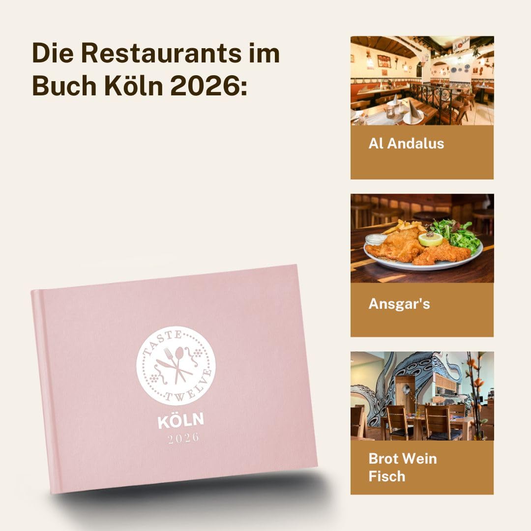 TASTE TWELVE Köln 2026 – Restaurantführer & Gutscheinbuch – 12 Gastronomen laden ein – mehr als ein Gutscheinbuch, das perfekte Geschenk für Genießer