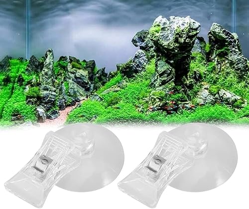 Miniatura 3 de VILLCASE Soporte de 2 ventosas de comida de tortuga, soporte para acuario, paquete de 2 unidades, peces vegetales, algas marinas, clip de ventosa,