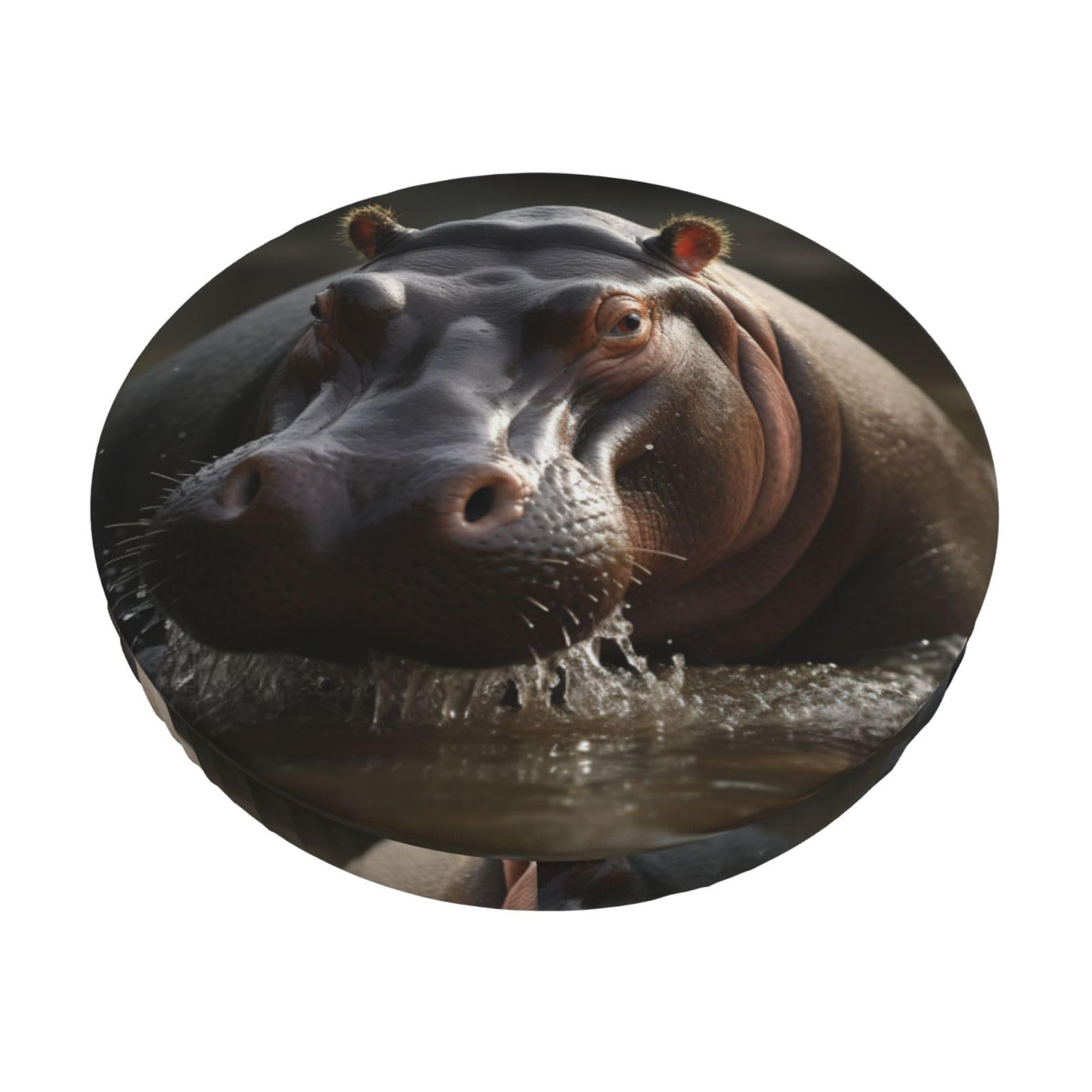 FodPand Hippo Stool Covers Round 12 inch, Stretch Round Bar Stool Seat Covers Washable Dustproof Stool Cushion Slipcover Soft Velvet Bar Chair Covers with Elastic Band