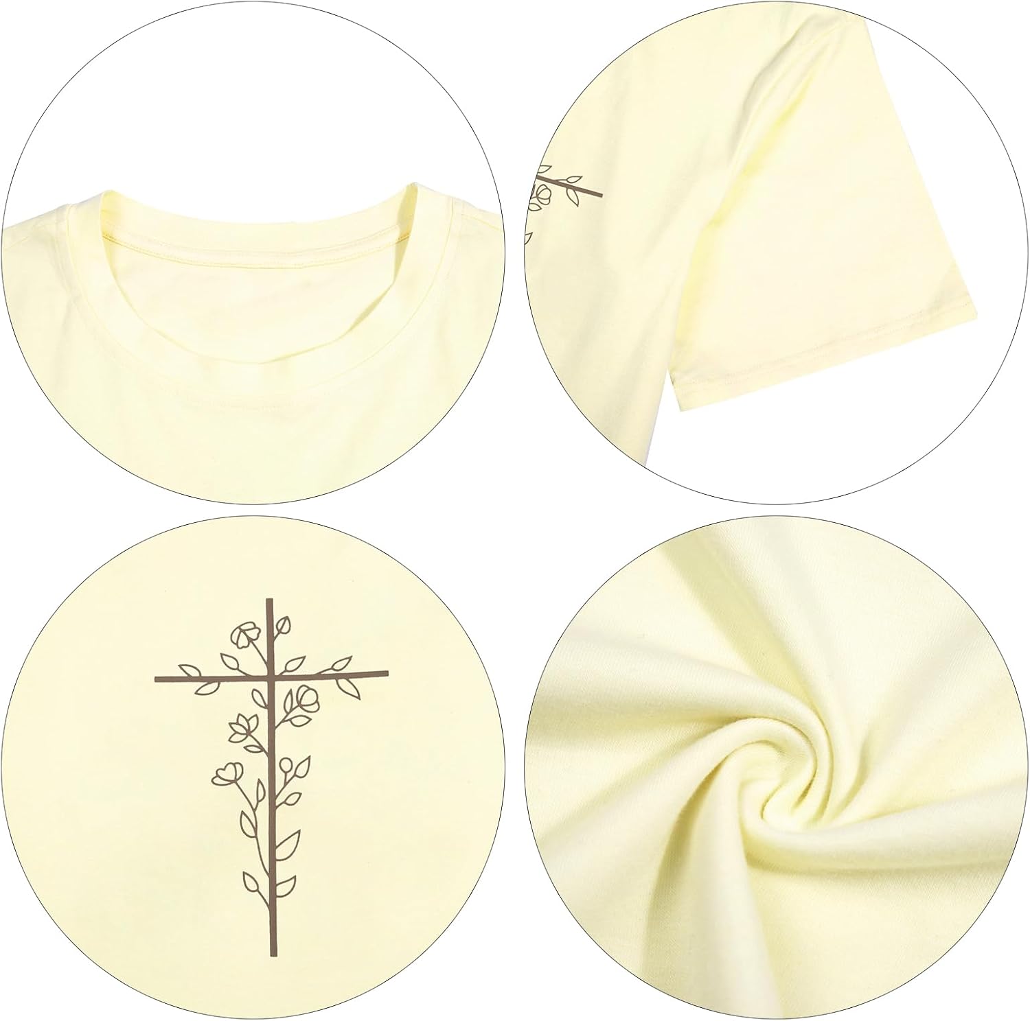 Christian Shirts for Women Oversized Jesus Shirt Religious Faith Tshirts Inspirational Graphic Tees Short Sleeve Top - Image 5