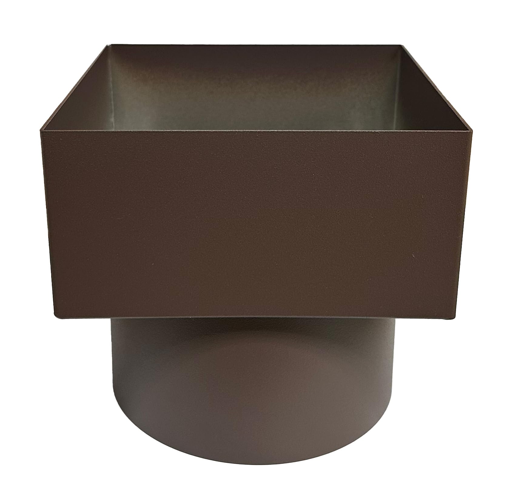 Gutterworks Mfg Inc. Rain Gutter Components Aluminum Downspout Adapter to Underground Drainpipe 6x6-6 | Made in The U.S.A. (Royal Brown)