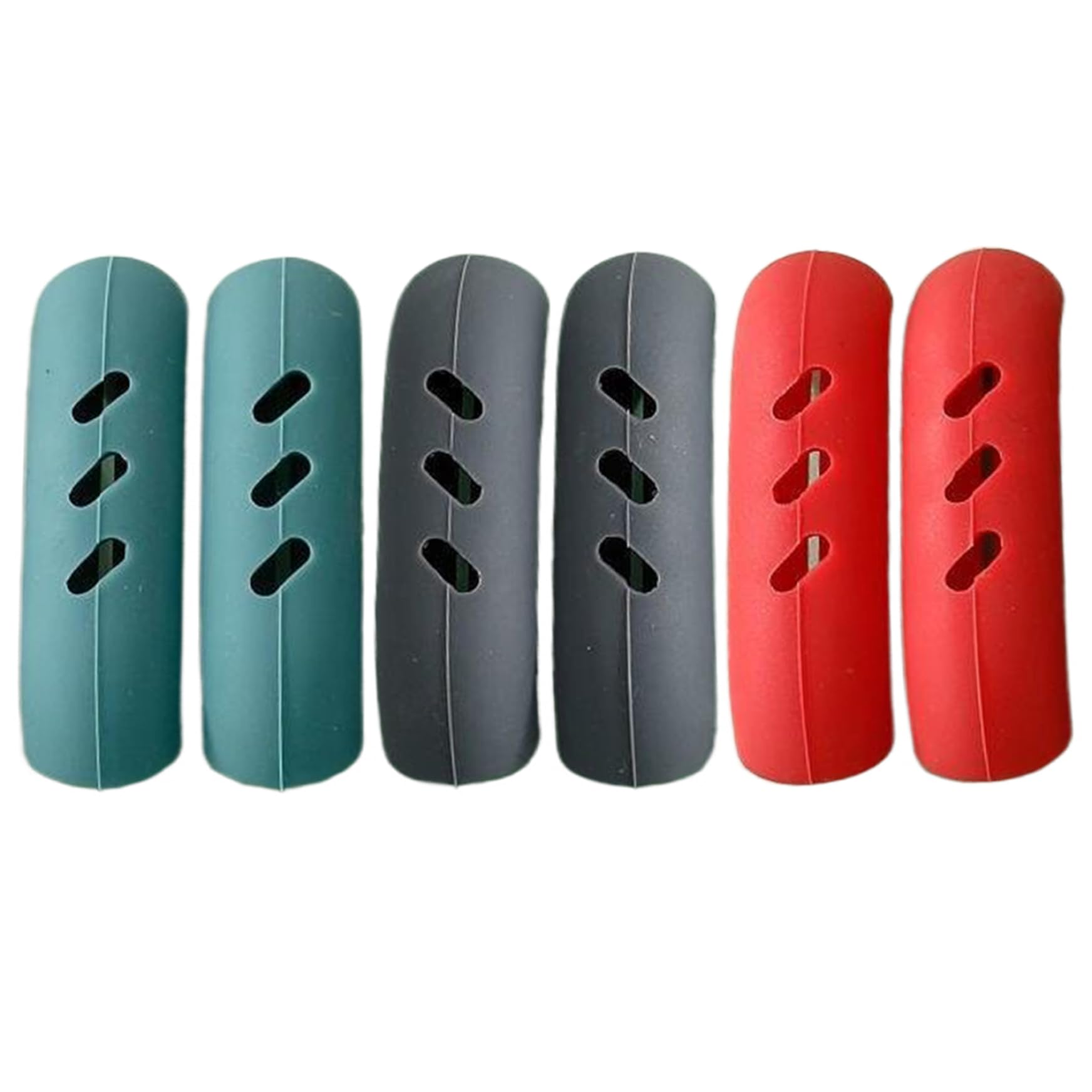 Silicone Pot Handle Cover, 6PCS Heat Resistant Soft Silicone Pan Handle Sleeve, Soft Flexible Pot Covers, Non Slip Handles for Pots and Pans Covers Cover