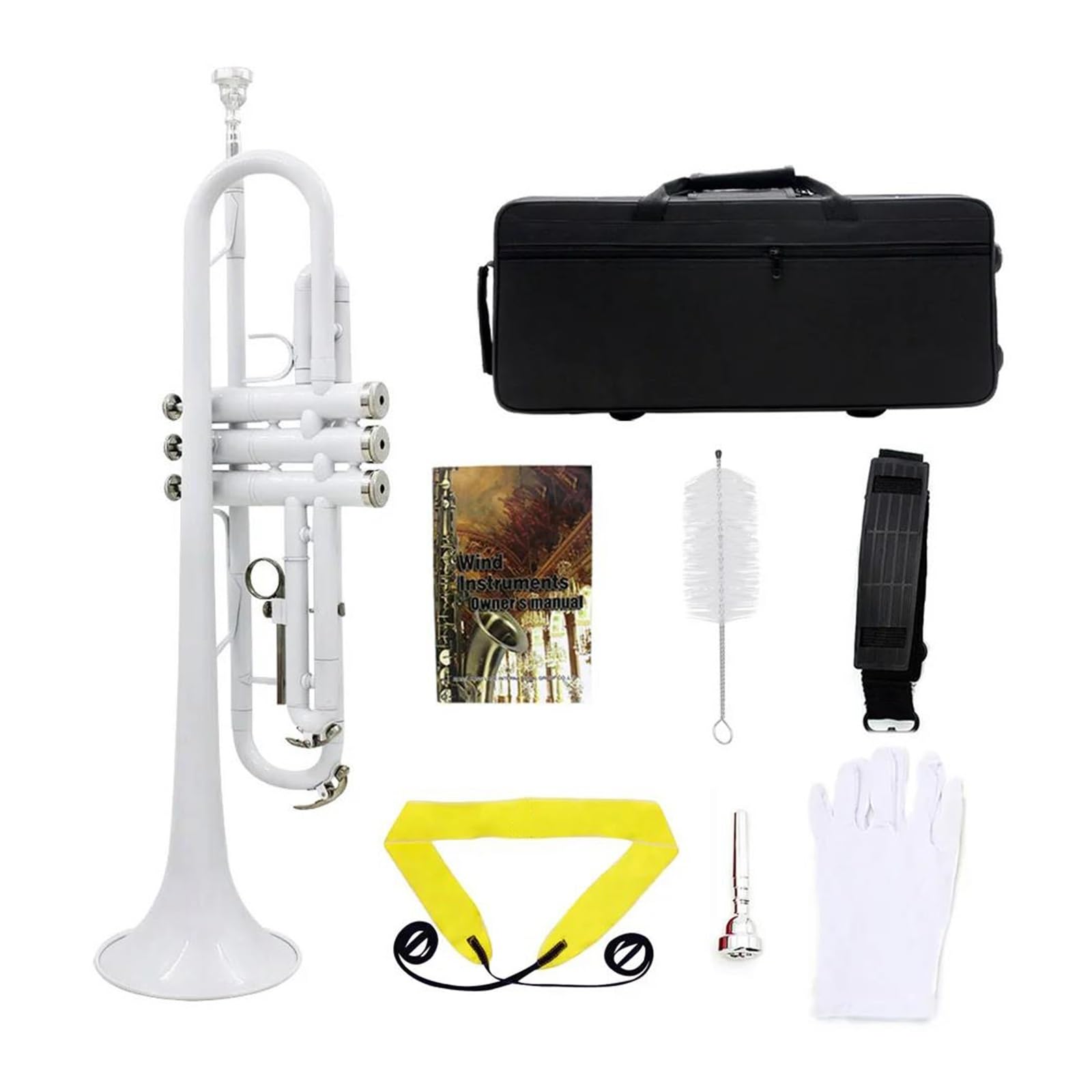 Profesjonalna Trąbka Trąbka Mosiężna Profesjonalny Instrument Dęty Trąbkowy Z Akcesoriami Do Ustnika Etui Na Pasek Musical Trompeta