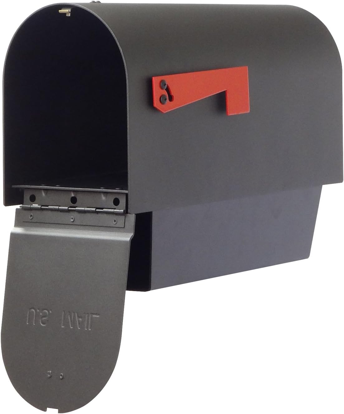 Special Lite Products Titan Aluminum Curbside Mailbox with Newspaper Tube and Springfield Mailbox Post with Base