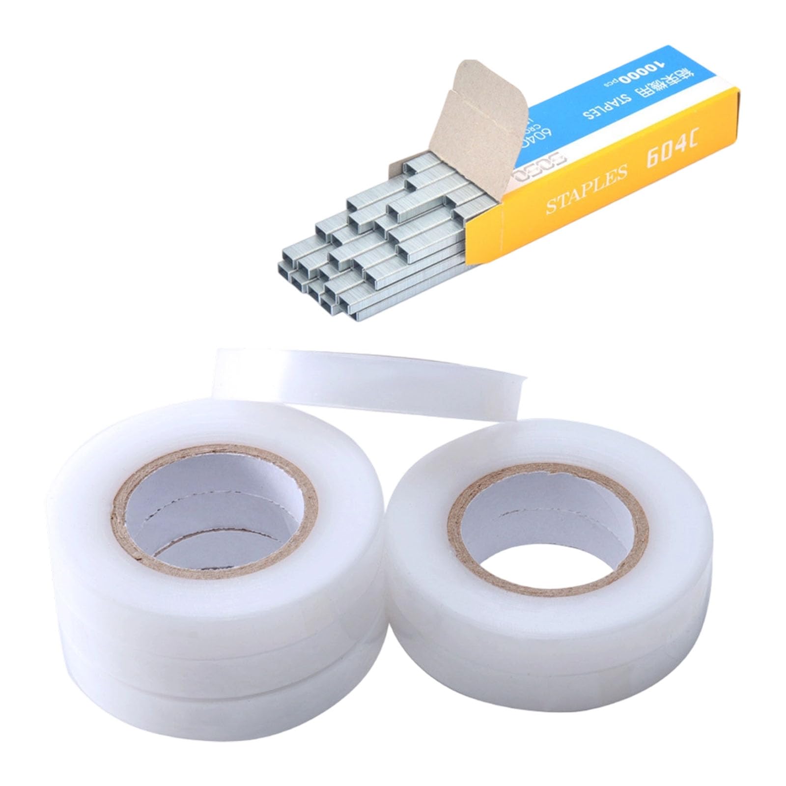 Beimus A Garden Tying Tool Stainless Steel Staple Pin & Plant Branch Tie Tape For Horticulture Vineyards Tomato Plant Stainless Steel Staple Pin Branch Binder Machine Components