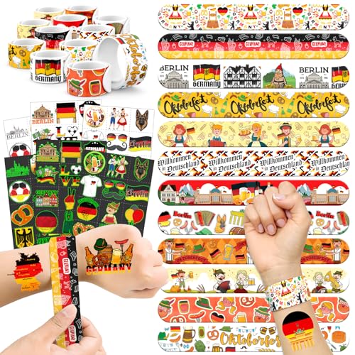 96 PCS Germany Party Favors Set – 72 Pre-Cut Temporary