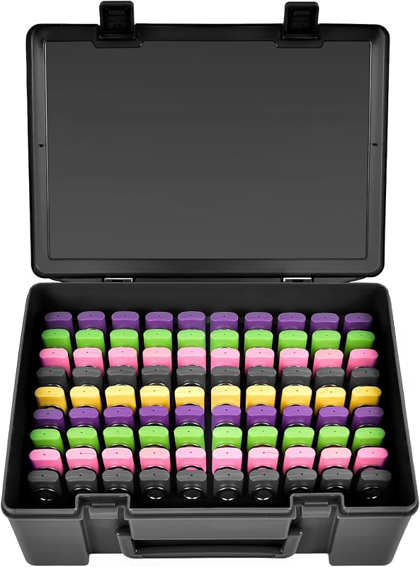 FULLCASE USB Flash Drive Case for SanDisk,for Samsung,for PNY,104-Slot | Hard Plastic Thumb Drive Organizer,for Lexar,for JOIOT,for SamData,for SIMMAX,Dual-size Removable Foam,Case Only Black