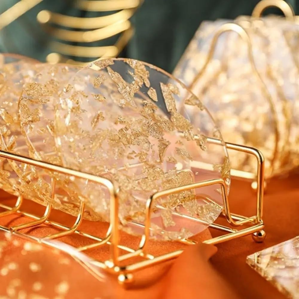 Coaster European and Creative Thermal Insulation Plexiglass Crafts Coffee Coaster(E)