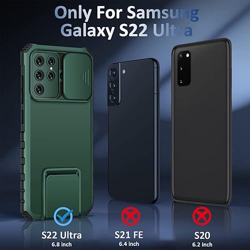 Miniatura 7 de S22 Ultra - Funda compatible con Samsung Galaxy S22 Ultra 5G versión 2022, funda para cámara deslizante, funda de teléfono a prueba de golpes de