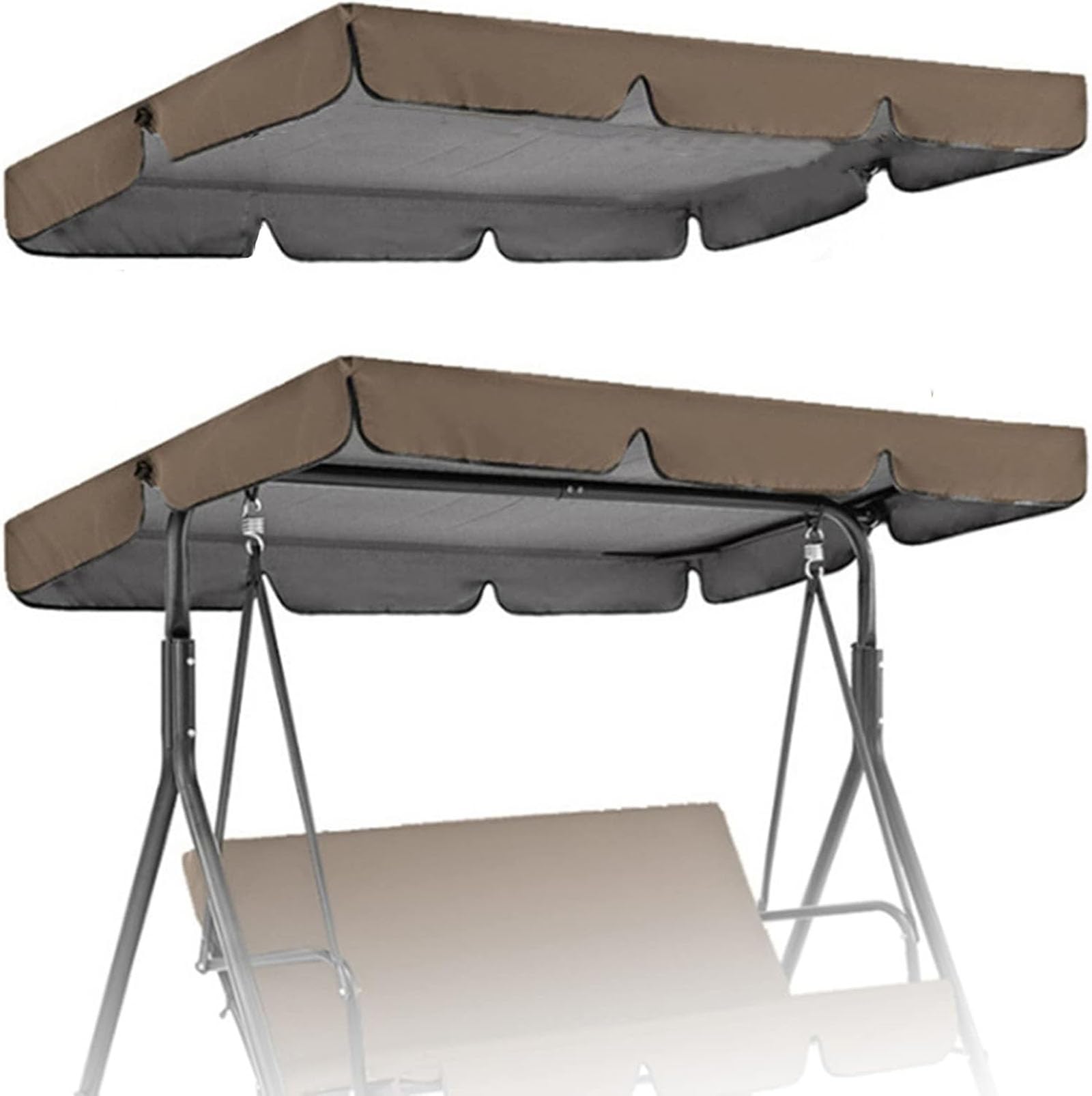4,249x185x18cm,Tetto di Ricambio Universale per Dondolo da Giardino a 3 Posti, Copertura di Ricambio per Dondolo, Tettuccio Dondolo con Tetto Parasole E Tessuto Impermeabile Swing Canopy