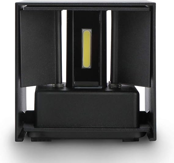 Wall Light LED 10 W, Waterproof IP65 LED Wall Light for Indoor and Outdoor Use, Adjustable Beam Light, Warm White 3000 K Aluminium Wall Light [Class A + Energy]