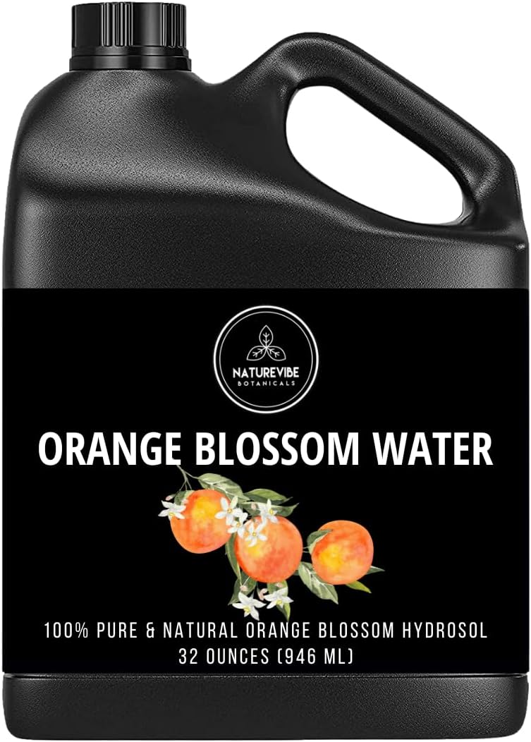 Naturevibe Botanicals Orange Water 32 Ounces | 100% Pure and Natural | Great for Skin Care and Hair Care