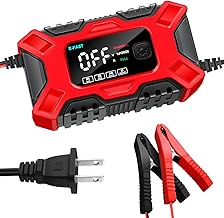 24V/4A, 12V/8A Car Battery Charger, Pulse Repair Charger, LCD Touch Display, Overload and Overheat Protection, Cars, Motorcycles, ATVs, RVs, Boat SUV and More