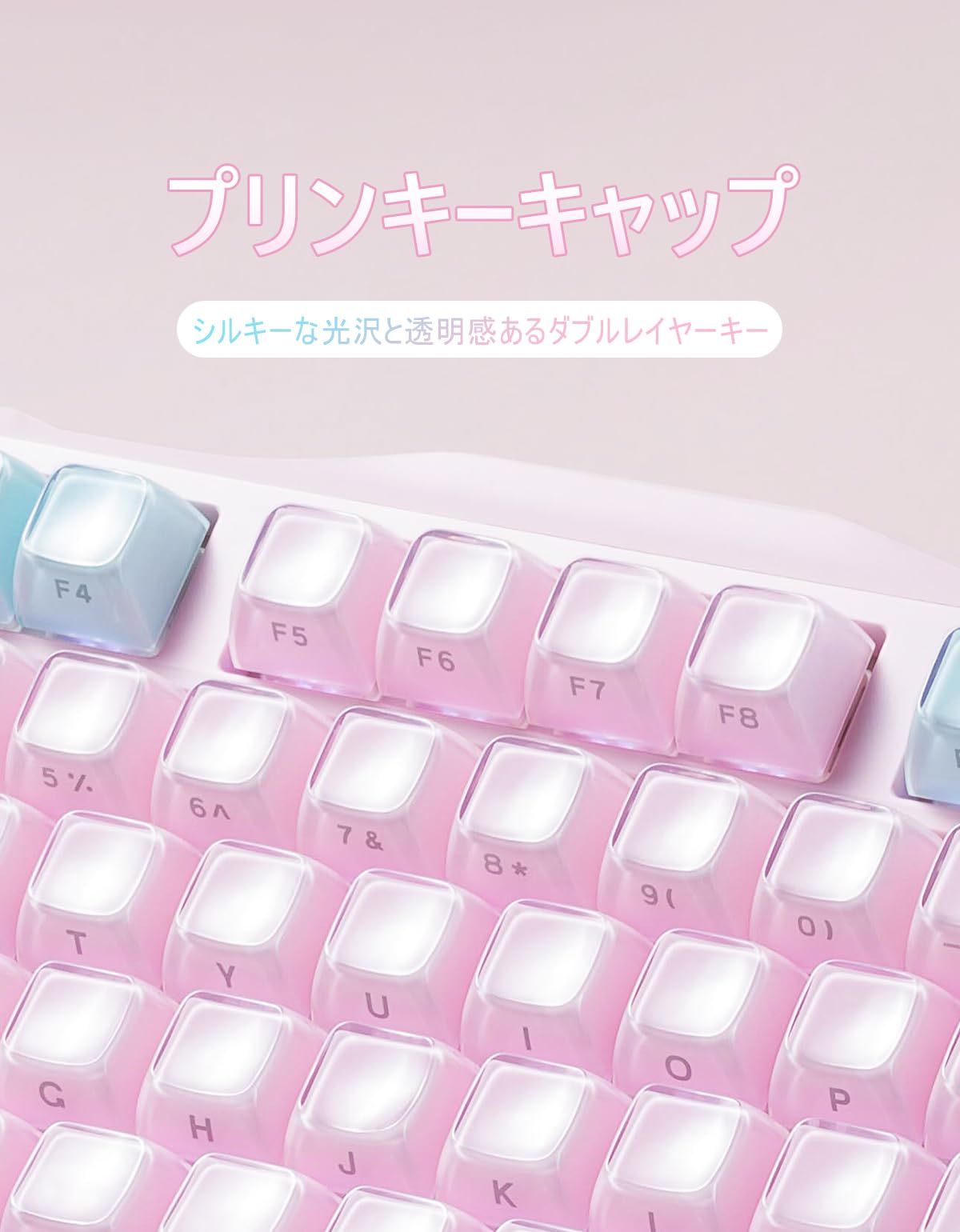 Amazon | GravaStar K1 Lite かわいい ゲーミングキーボード 無線
