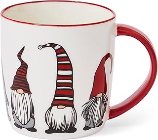 Cooksmart British Designed Ideal Gift Coffee Mug | Ceramic Coffee Mugs for Home or Work | Large Mugs for Hot Drinks | Tea and Coffee Cups - Christmas Gonks Barrel Mug