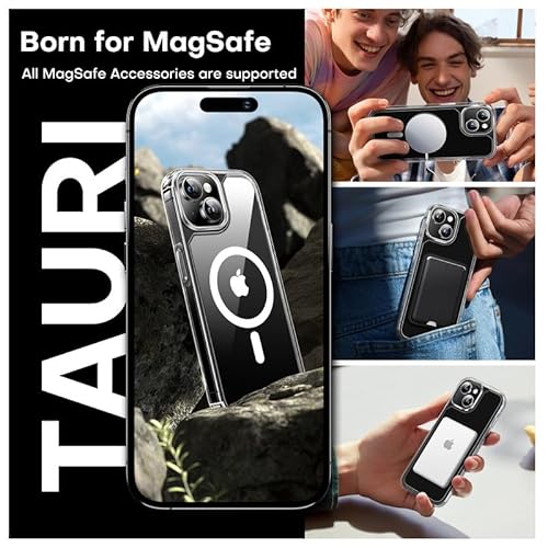 image for TAURI Magnetic for iPhone 15 Plus Case, with Screen Protector, [Enhanc