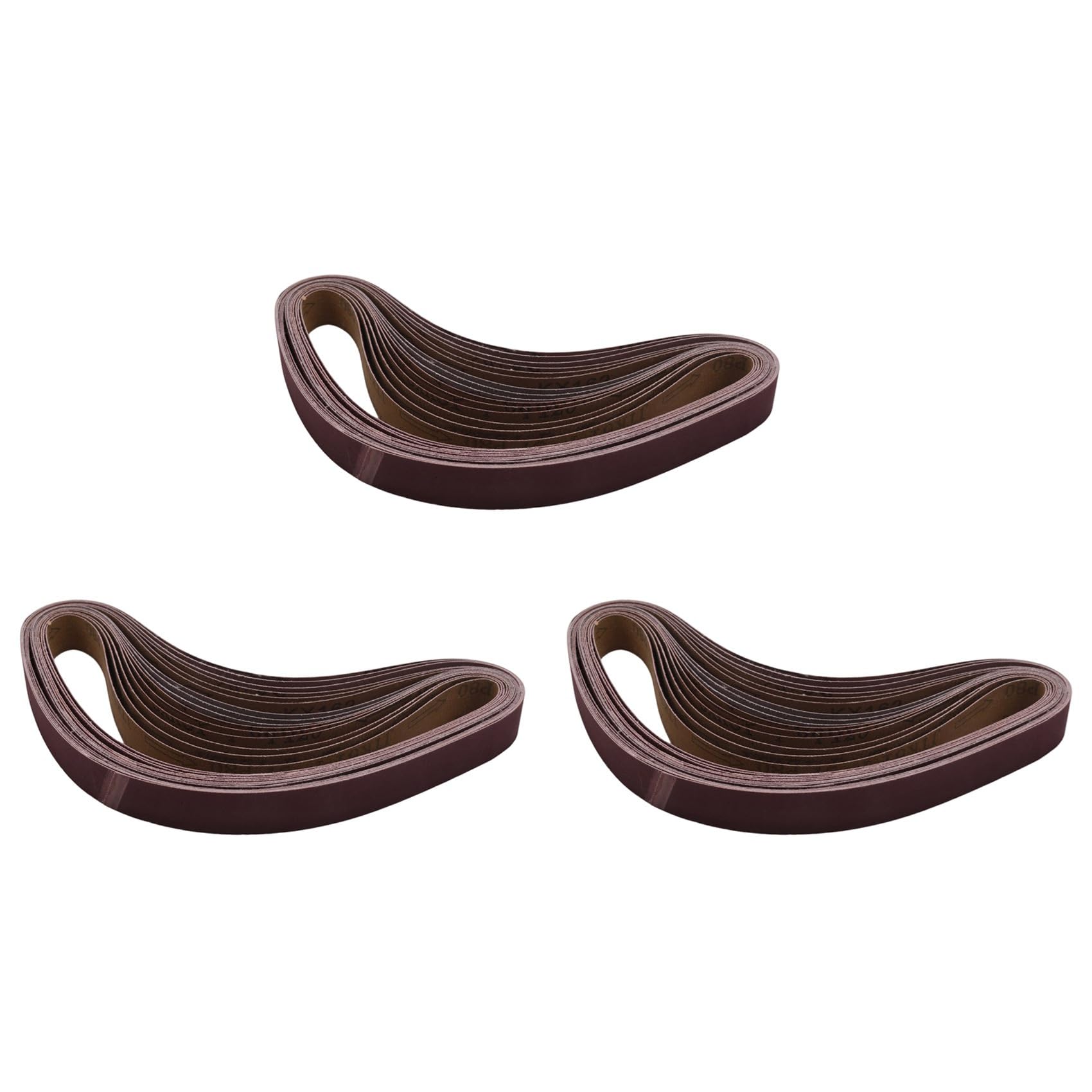 Jnchdghwa 45 Pcs 1X30 Inch Aluminum Oxide Sanding Belts Heavy Duty Sanding Belts Multipurpose Abrasive Belts for Belt Sander