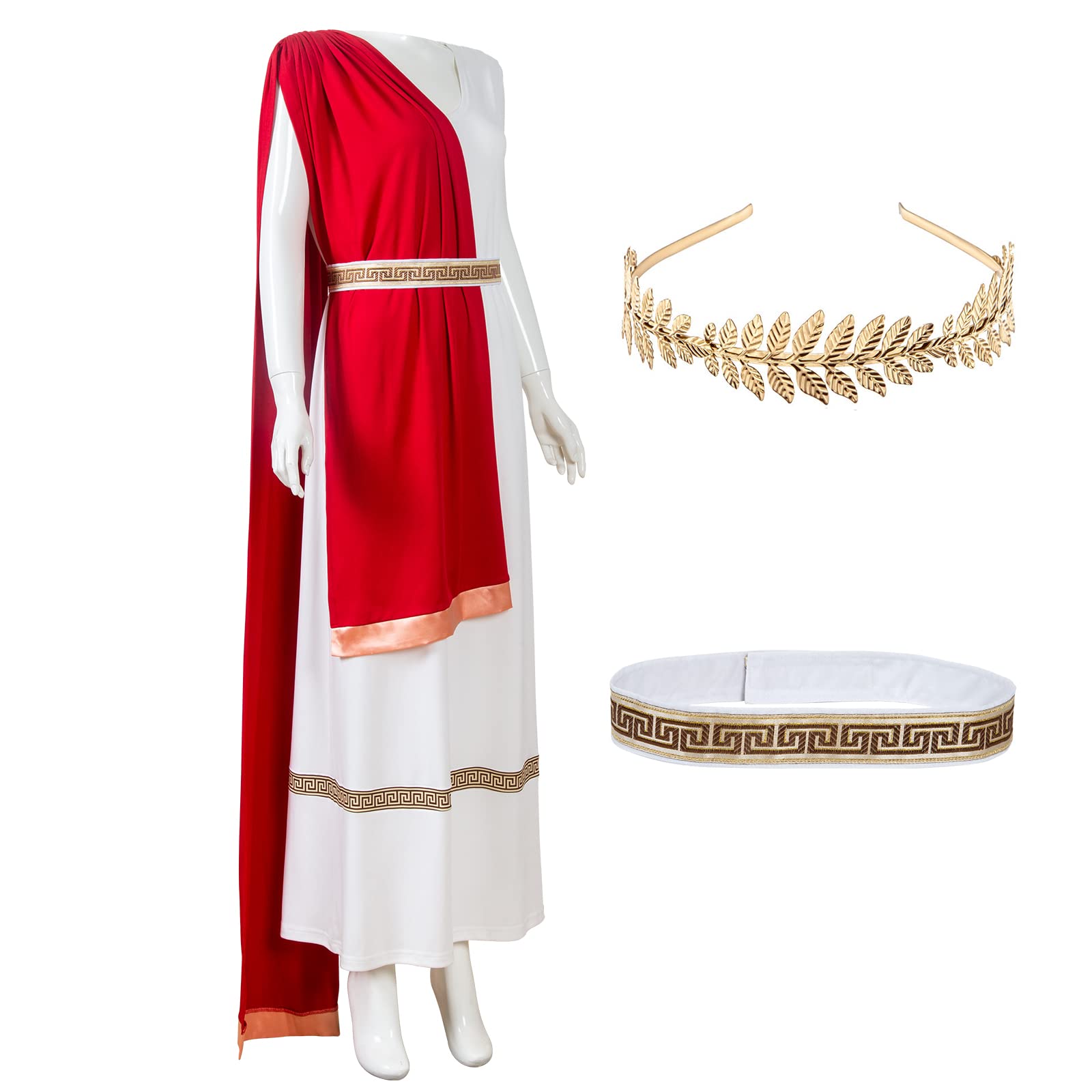 Slorntukn Toga Costume Women with Headwear Belt