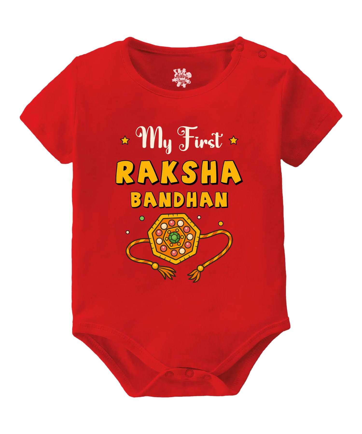 baby buzz My First Rakhi Baby Dress For Boy Girl New Born Clothes Bodysuit | Rakshabandhan Outfit-picture-14