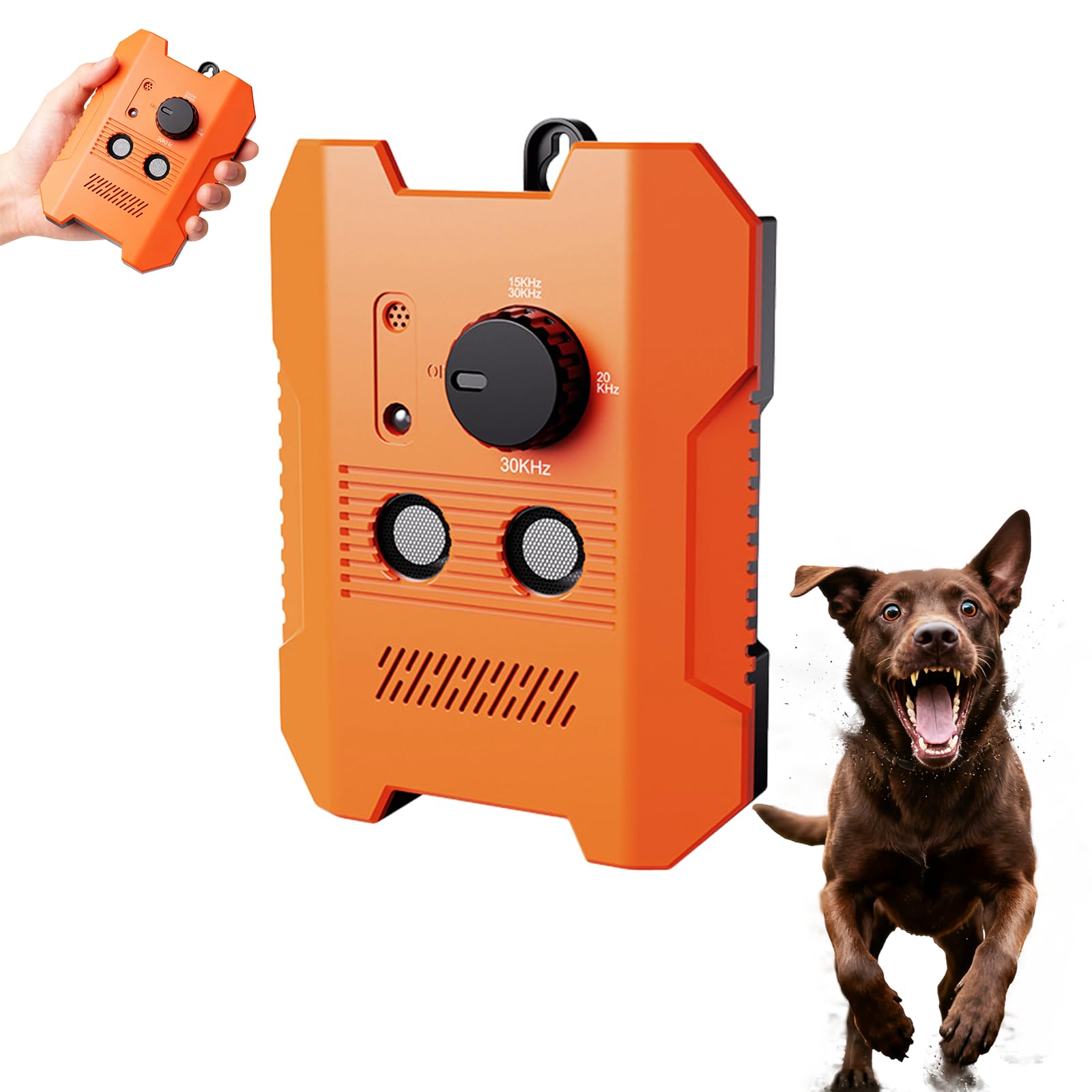 Ultrasonic Dog Bark Control Device – 3 Adjustable Modes, 50FT Precision Range, USB Rechargeable &amp; IPX4 Waterproof Bark Stopper for Indoor and Outdoor Use