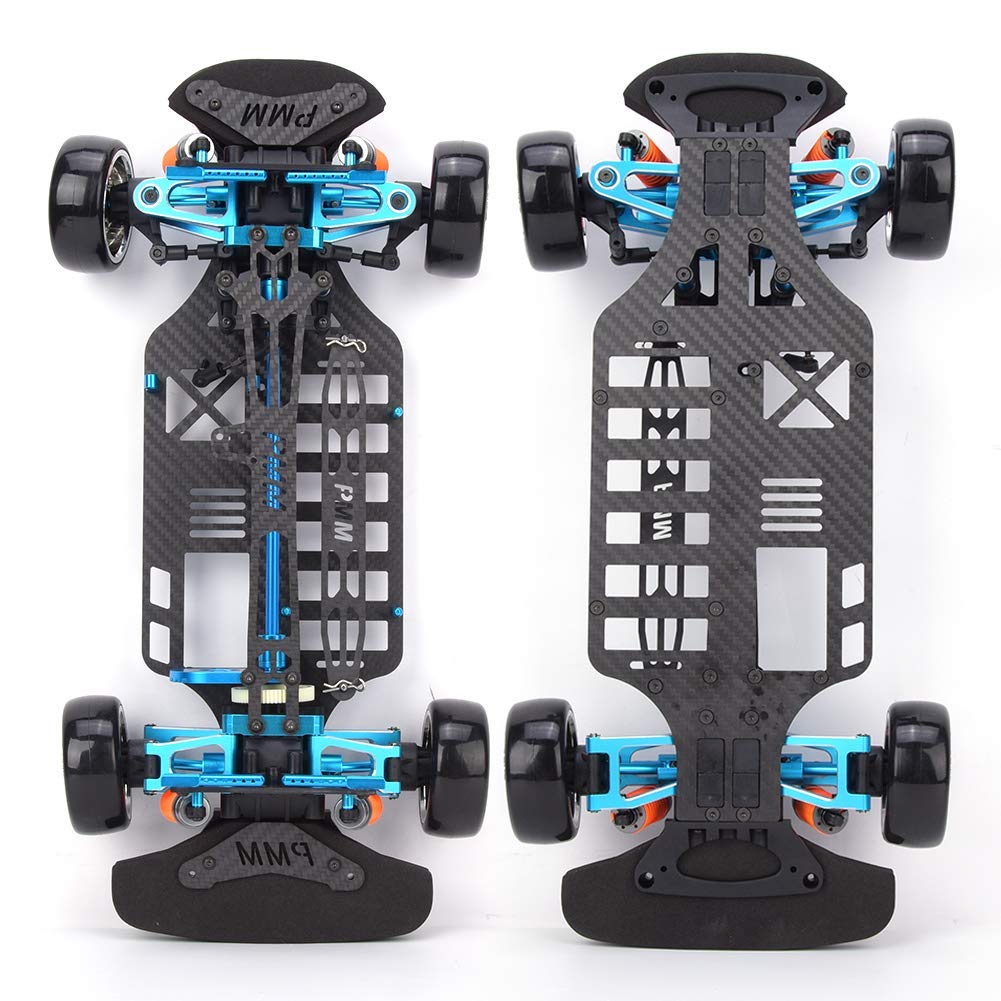 Tbest RC Auto Rahmen, Radstand Rahmen Carbon Fibre Chassis Stoßstange RC Auto Modell Rahmen für TT01 1/10 RC Auto Modell