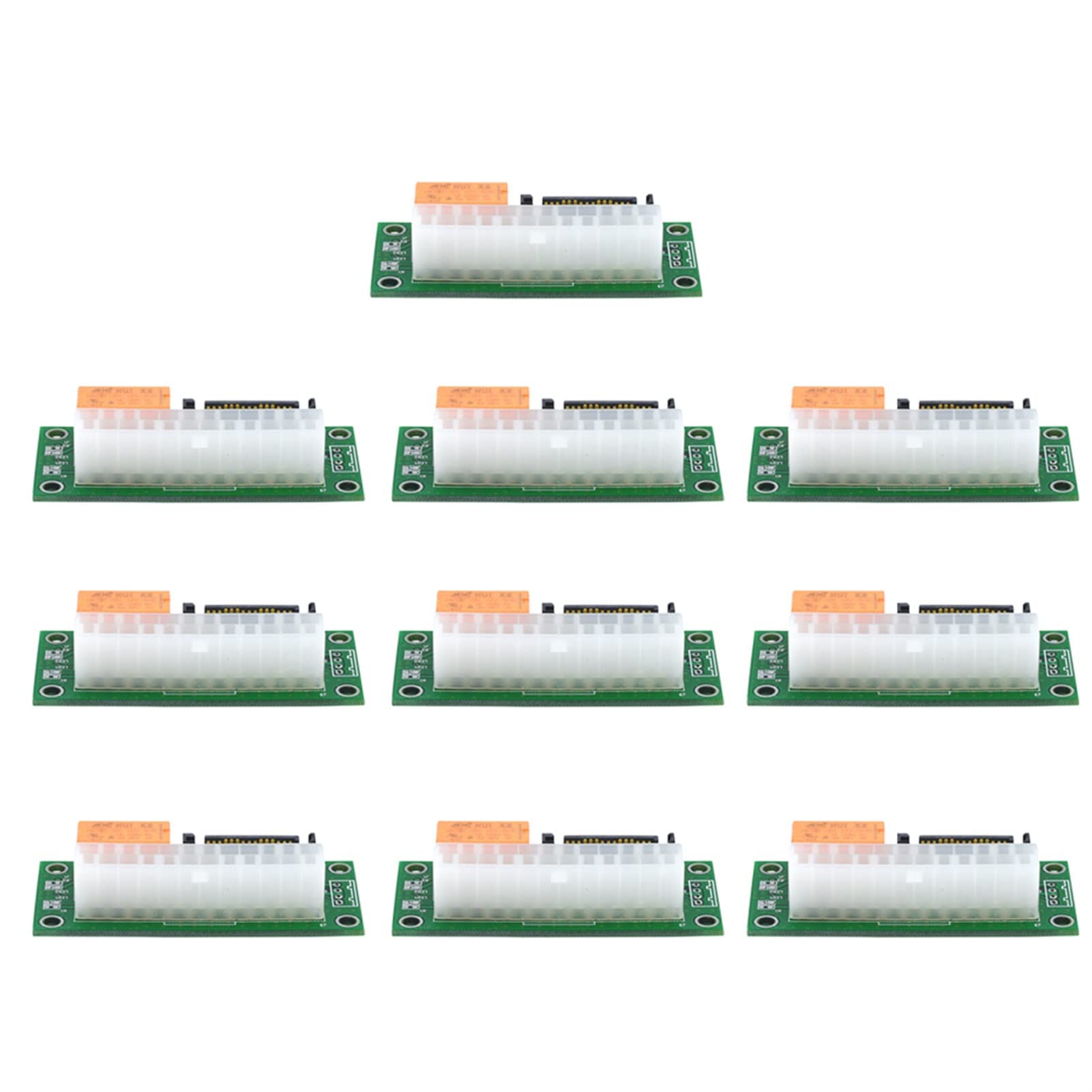 24-pinowy na 4-pinowy/SATA Molex synchroniczny podwójny zasilacz adapter synchronizacji karta ATX Add2psu dla górnictwa (10 szt. do sata zielony)