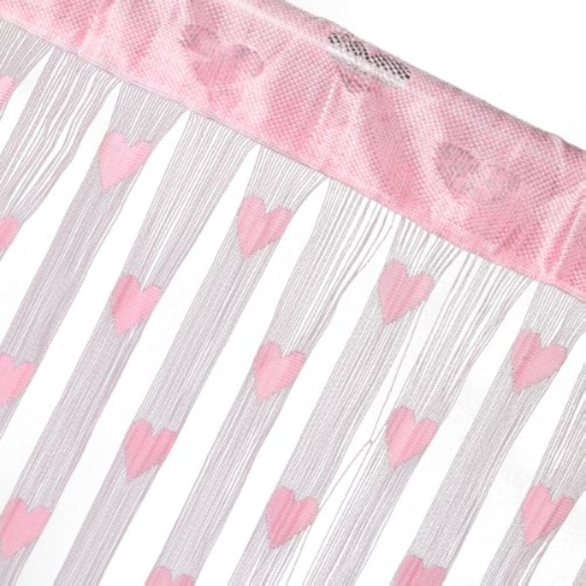 Heart Tassel String Door Curtain, Pink