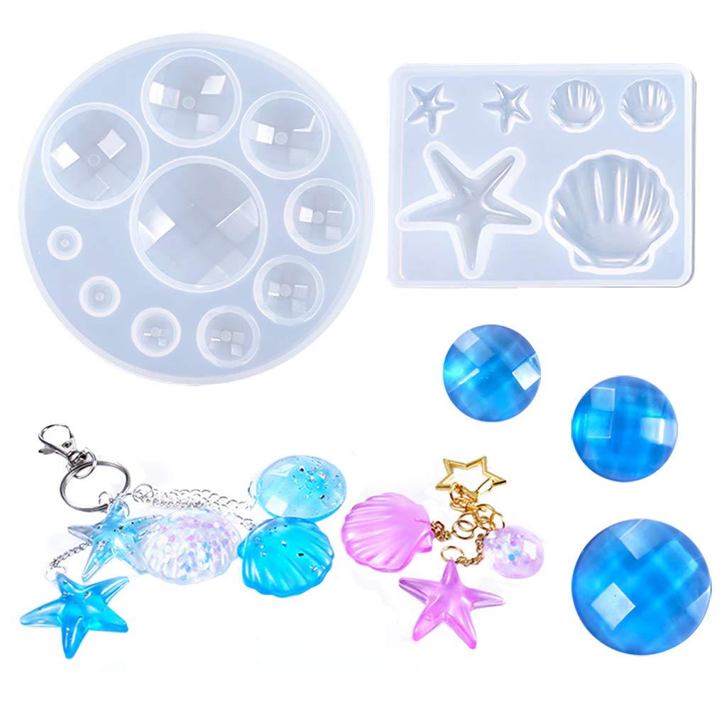 Moules De Pendentif Coeur En Silicone Pour Résine, 2 Pcs 3D Love Heart