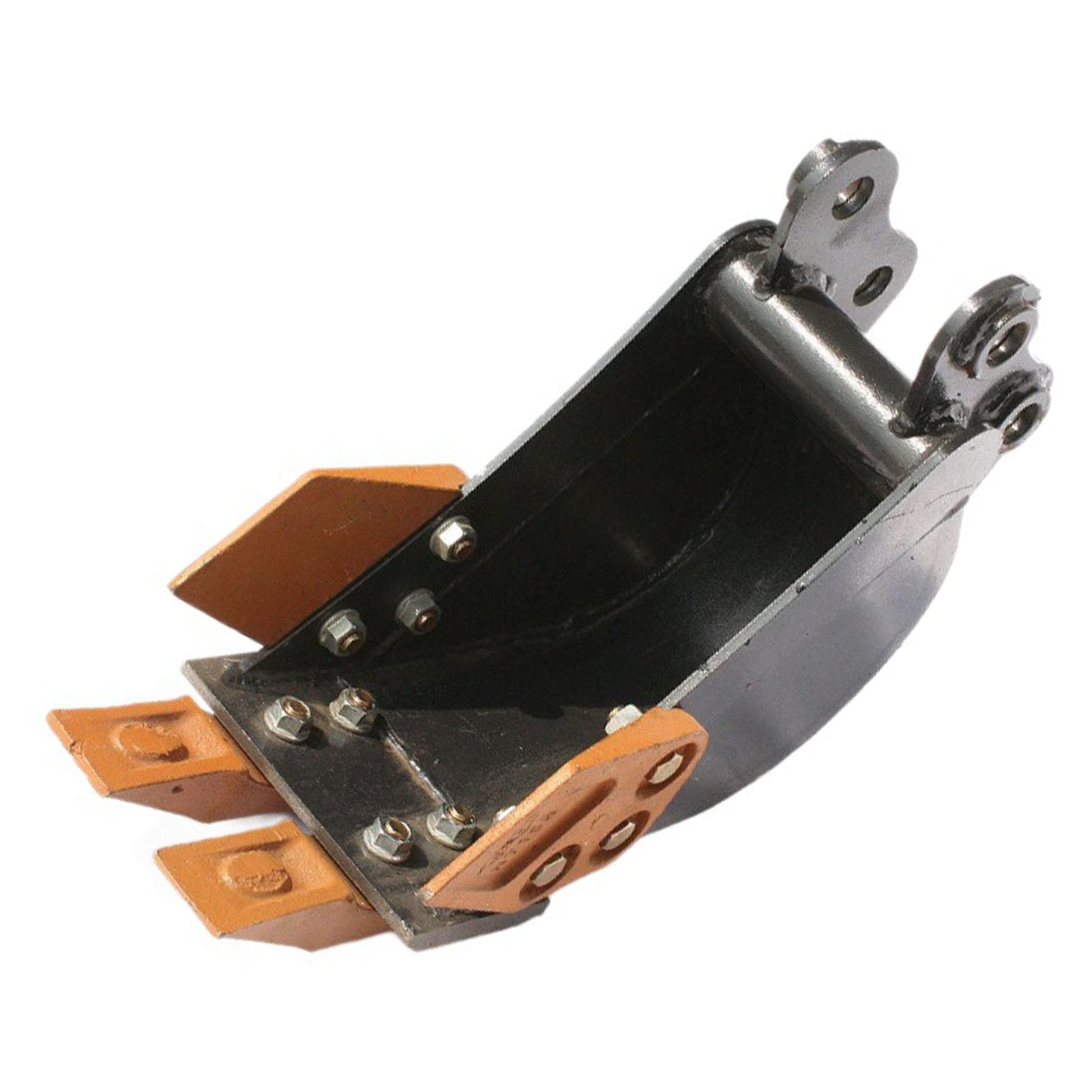 Tosuny Mini-Baggerlöffel aus Metall, 200 Mm, Robuster Baggerlöffel mit Zähnen aus Legiertem Stahl, Baggeraufsatz für 2-Tonnen-Minibagger, Ideal für Kleine Bagger