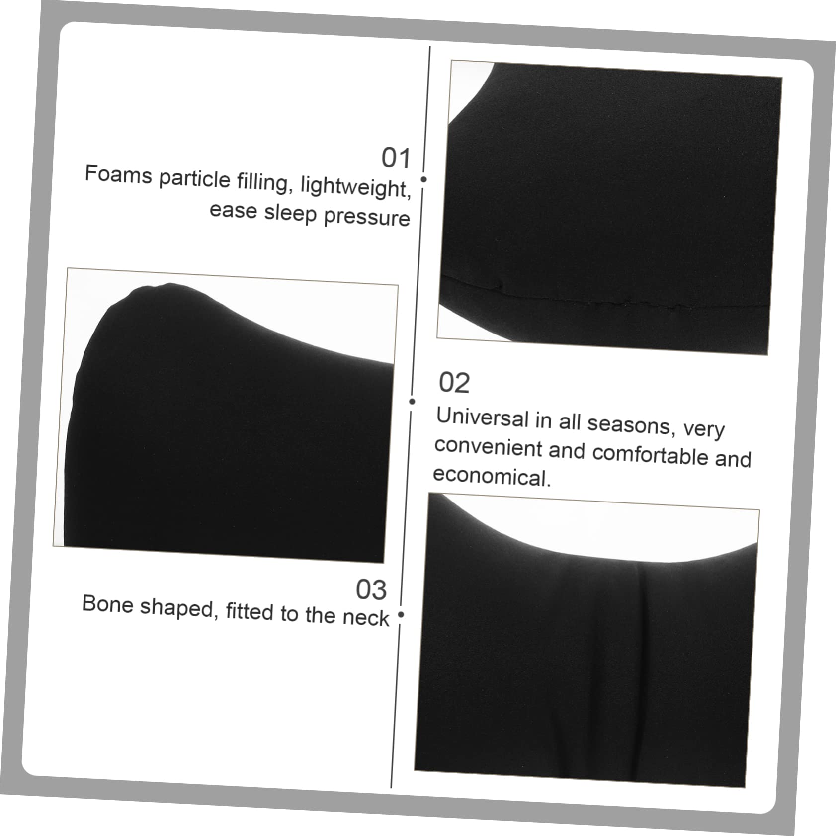 HONMEET Sleeping Pillow for Camping Portable Bone Memory Pillow Wear-Resistant Cover Office Supply