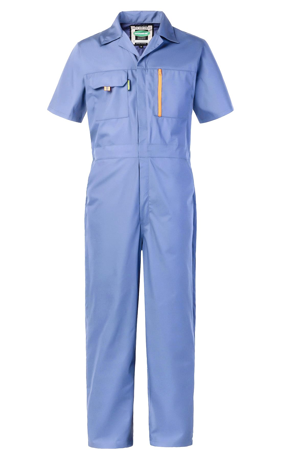 Arbeitsanzug Herren Kurzärmeliger Overall Arbeitsoverall Arbeitsschutzanzug Kurzarm-Overall Arbeitskleidung Arbeits-Overalls mit Vielen Taschen