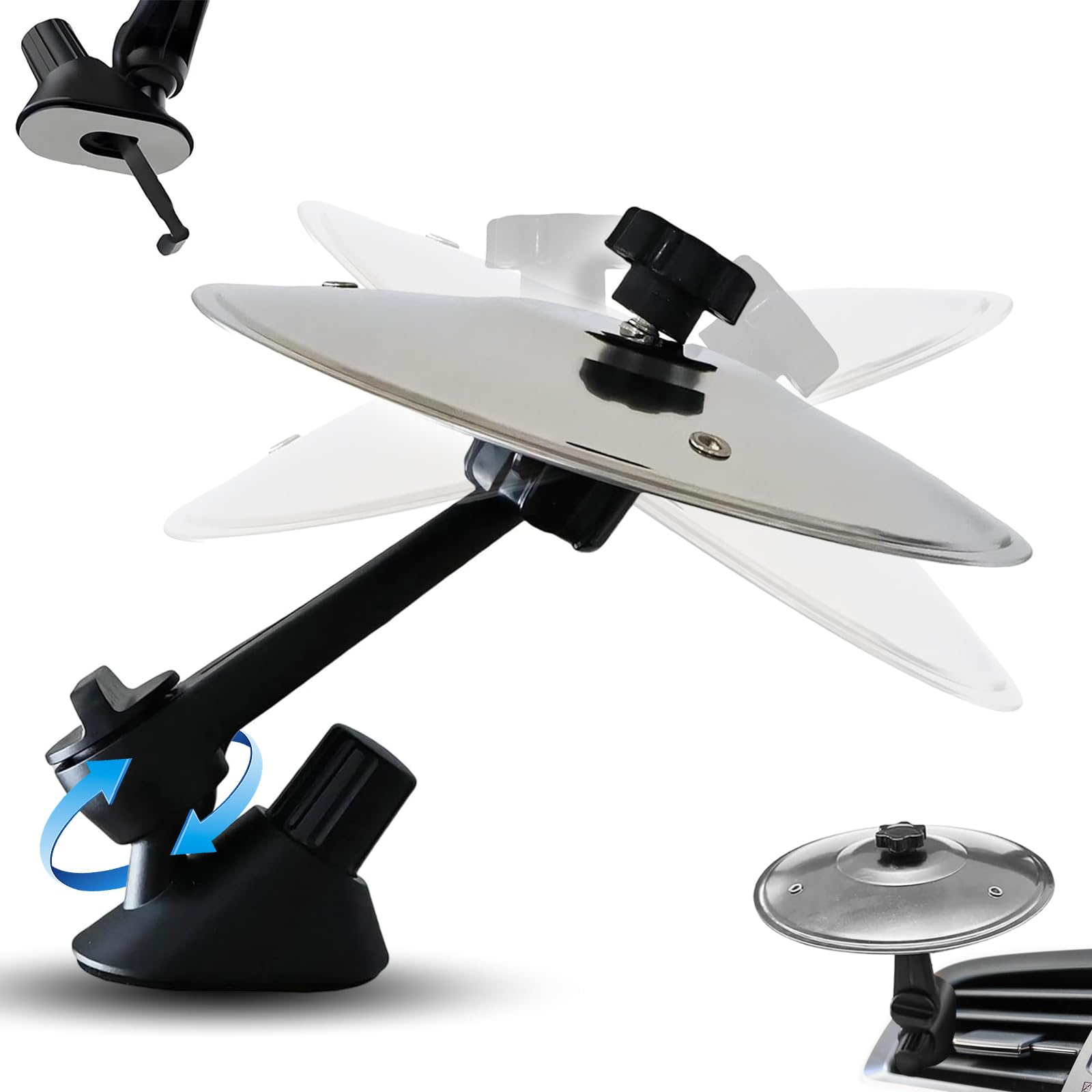 Stainless Steel Crash Cymbals, Car Air Vent Cymbals, Musical Instruments for Compact Car Attach to Air Vents, Make Driving More Fun