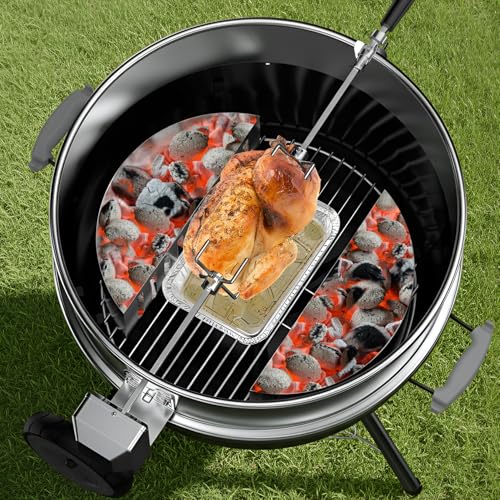 onlyfire Edelstahl Kohlekorb 2er Set, Holzkohlekörbe für Kugelgrill, Charcoal Grills, Kettle Grills, Char-Basket, Holzkohle-Körbe, Grillzubehör, Hohe Kapazität, Silber