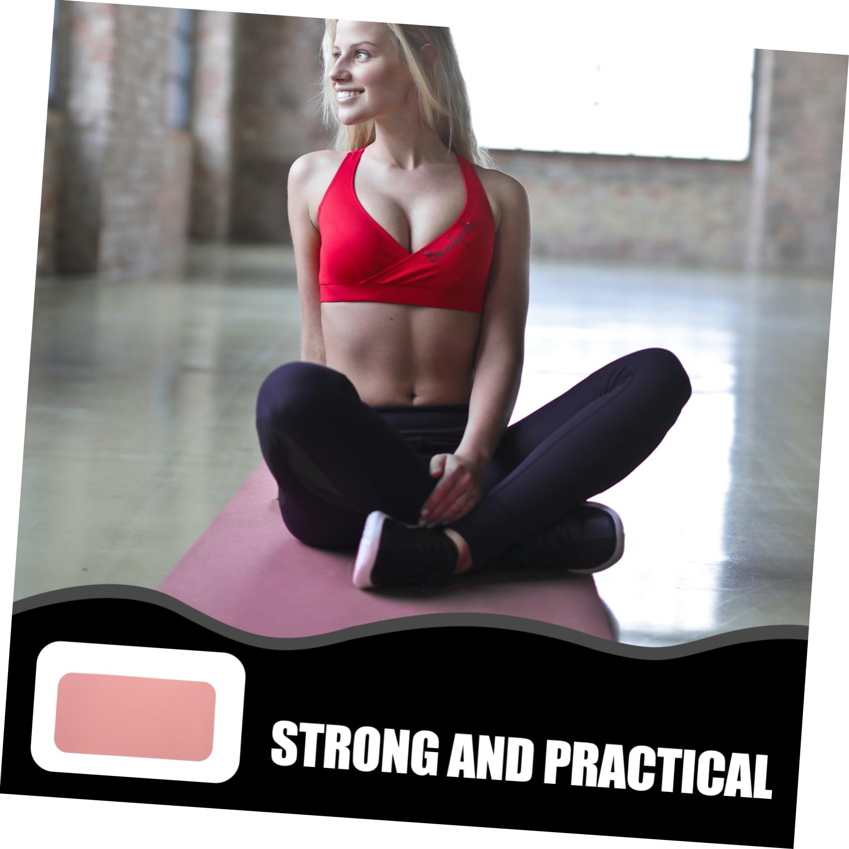 EXAOMBLE Yoga Pad Non Slip Comfortable Cushion for Yoga Pilates Lightweight Support for Kneeling Elbows Hands Material for Fitness