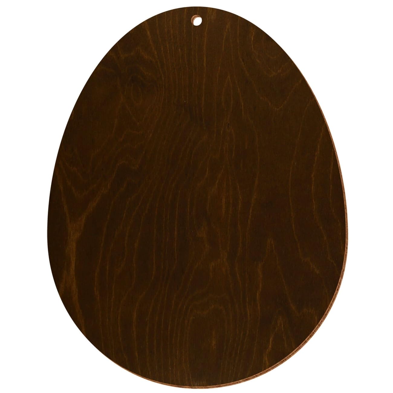 Holz Ostereier Eiche dunkel - beidseitig lackiert mit Loch - 3-50 cm Osterdeko