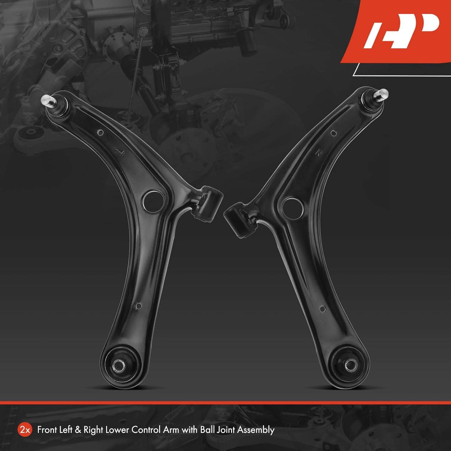 A-Premium 2 x Front Lower Control Arm with Ball Joint & Bushing, Compatible with Dodge Caliber 2007-2012 & Jeep Compass 2007-2017, Patriot 2007-2017