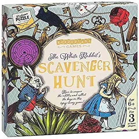 Professor PUZZLE The White Rabbit's Scavenger Hunt Alice in Wonderland themed Treasure Hunt for the whole family Cover