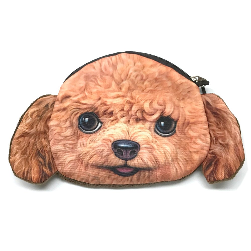 Amazon.co.jp: Rebias わんフェイスポーチ ポーチ 小物入れ 便利 犬 犬 