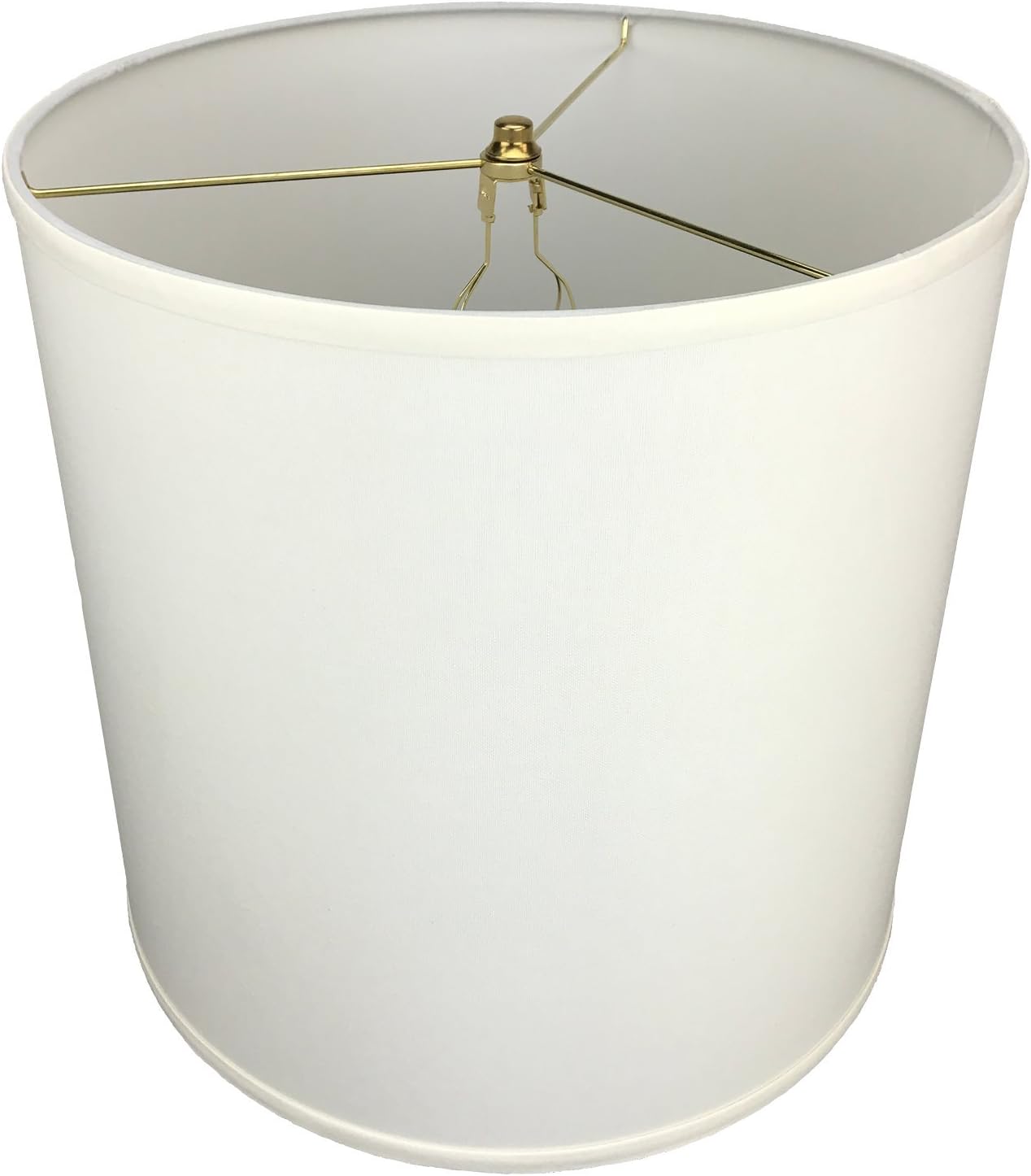 FenchelShades.com Lampshade 15" Top Diameter x 15" Bottom Diameter x 15" Slant Height with A Washer Attachment and Bulb Clip Adapter for Standard Edison-Style Lightbulb (Cream)