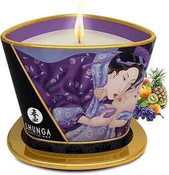 Shunga Caress by Candlelight Massage Candle, Exotic Fruits, 5.7 fl oz 170 ml