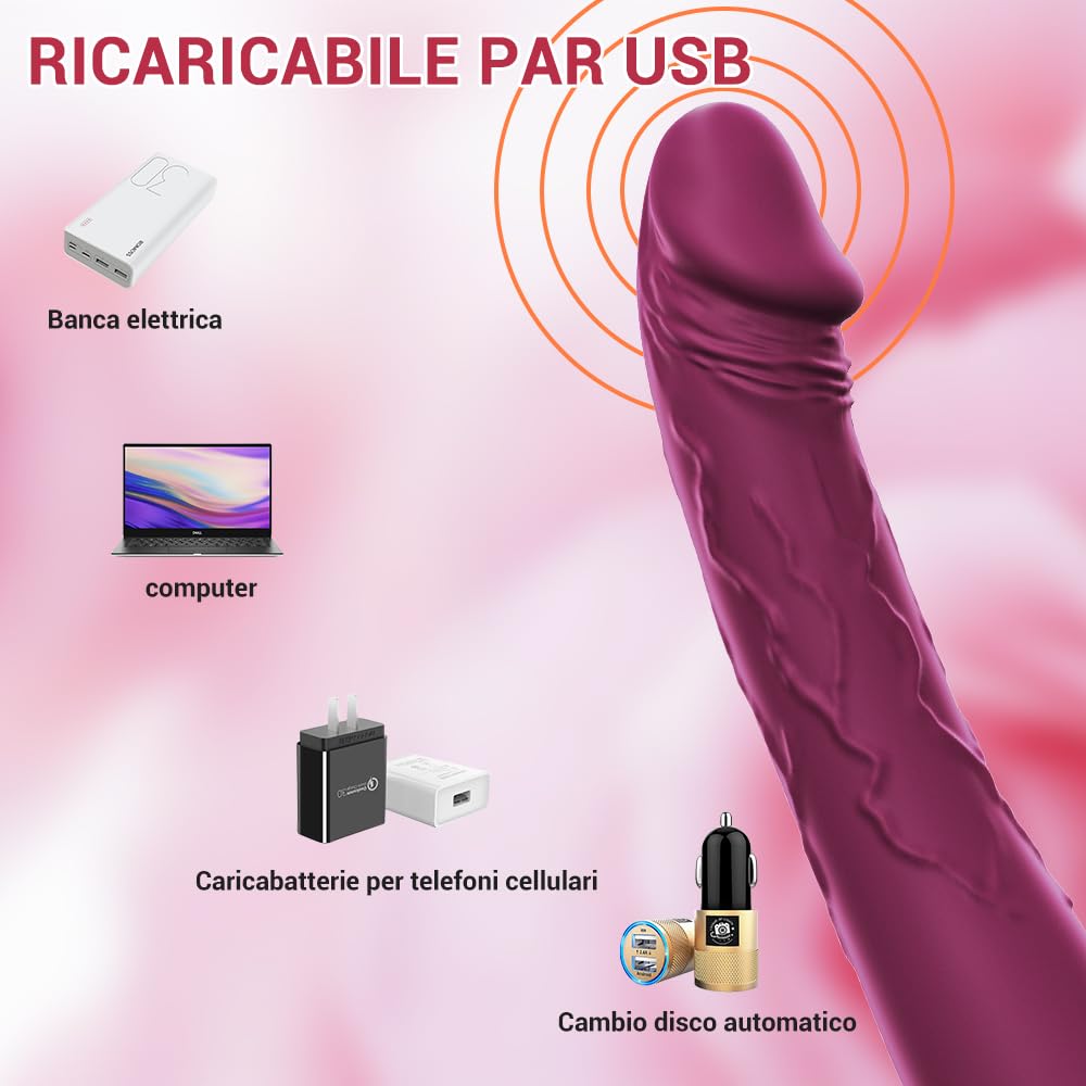 Vibratore dildo realistico sex toy 10 funzioni di vibrazione può stimolare il punto G il clitoride la vagina l'ano vibratoreper Professionale Clotoride sexytoysys di coppia adatto a uomo donna