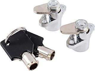 Anzio 2X Chrome Steel Hard Saddlebag Saddle Bag Lock Premium Compatible with 93-13 Harley Touring Model FLH Road King Electra Glide