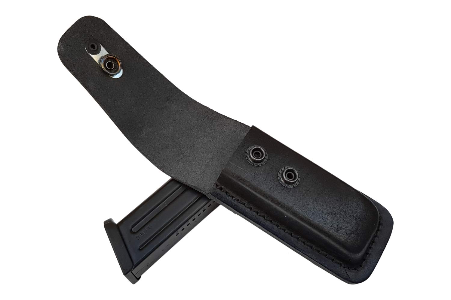 VlaMiTex M1 Fondina da cintura in pelle per Doppia fila Magazine 9mm .38 .40 cal