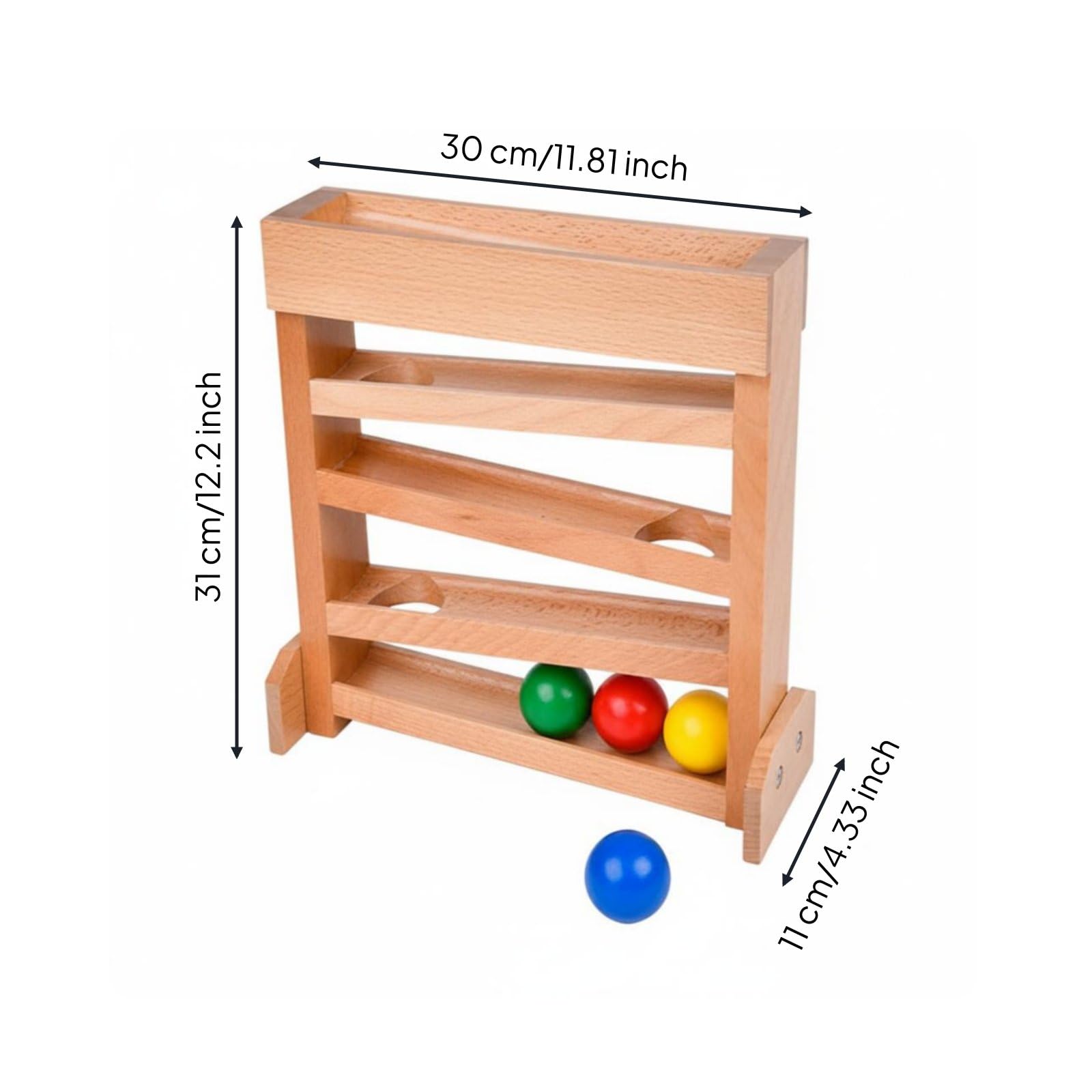 Kinder Visual Holzspielzeug Kugelbahn Laufbahn Lernspielzeug Wahrnehmungsförderung Beobachtungshilfsmittel für Kleine Kinder Spielraum