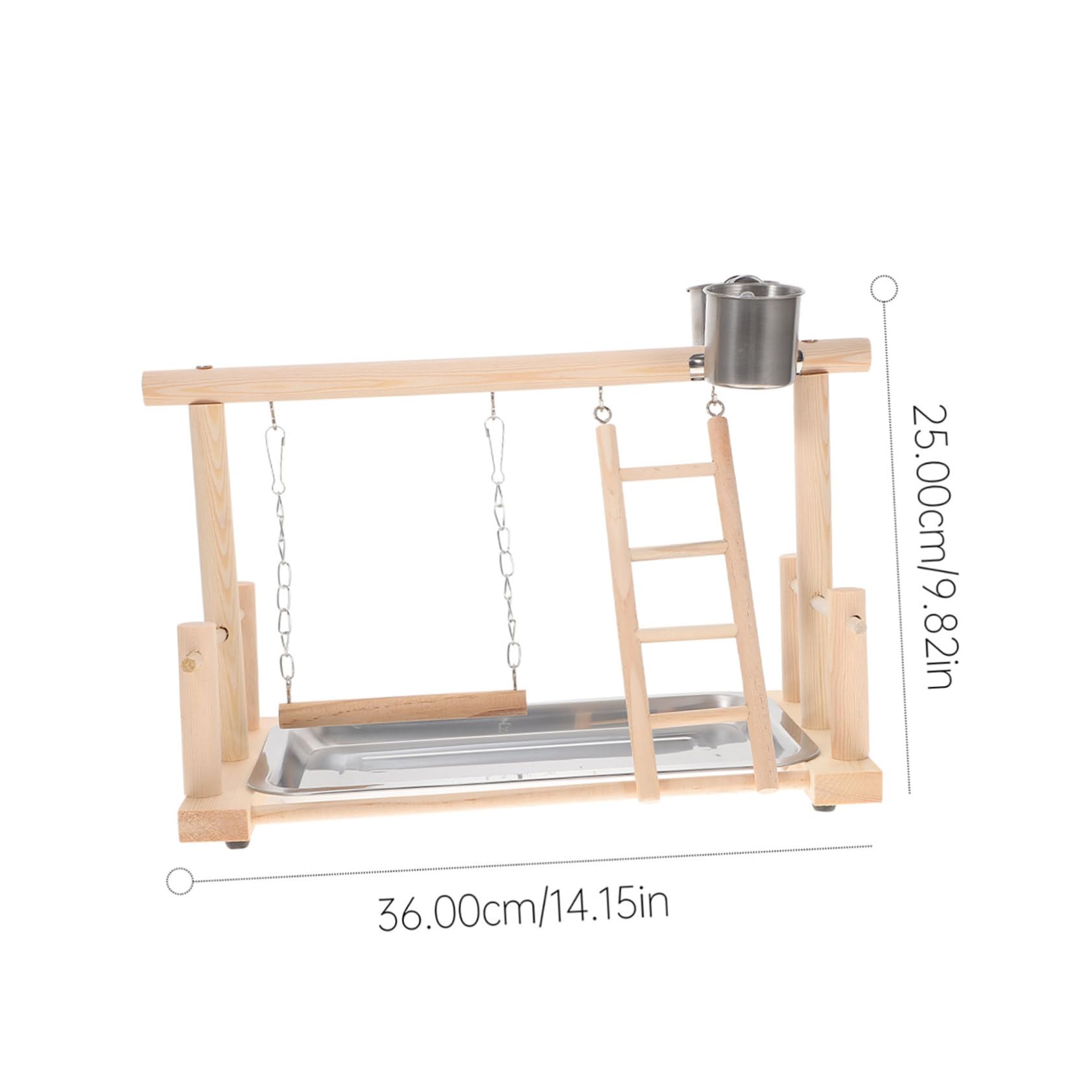 TOYANDONA Supporto Gioco per Pappagalli in Legno, Addestramento | Beige, per Uccelli Domestici, da Tavolo, Sicuro da Mordere, Struttura Singola
