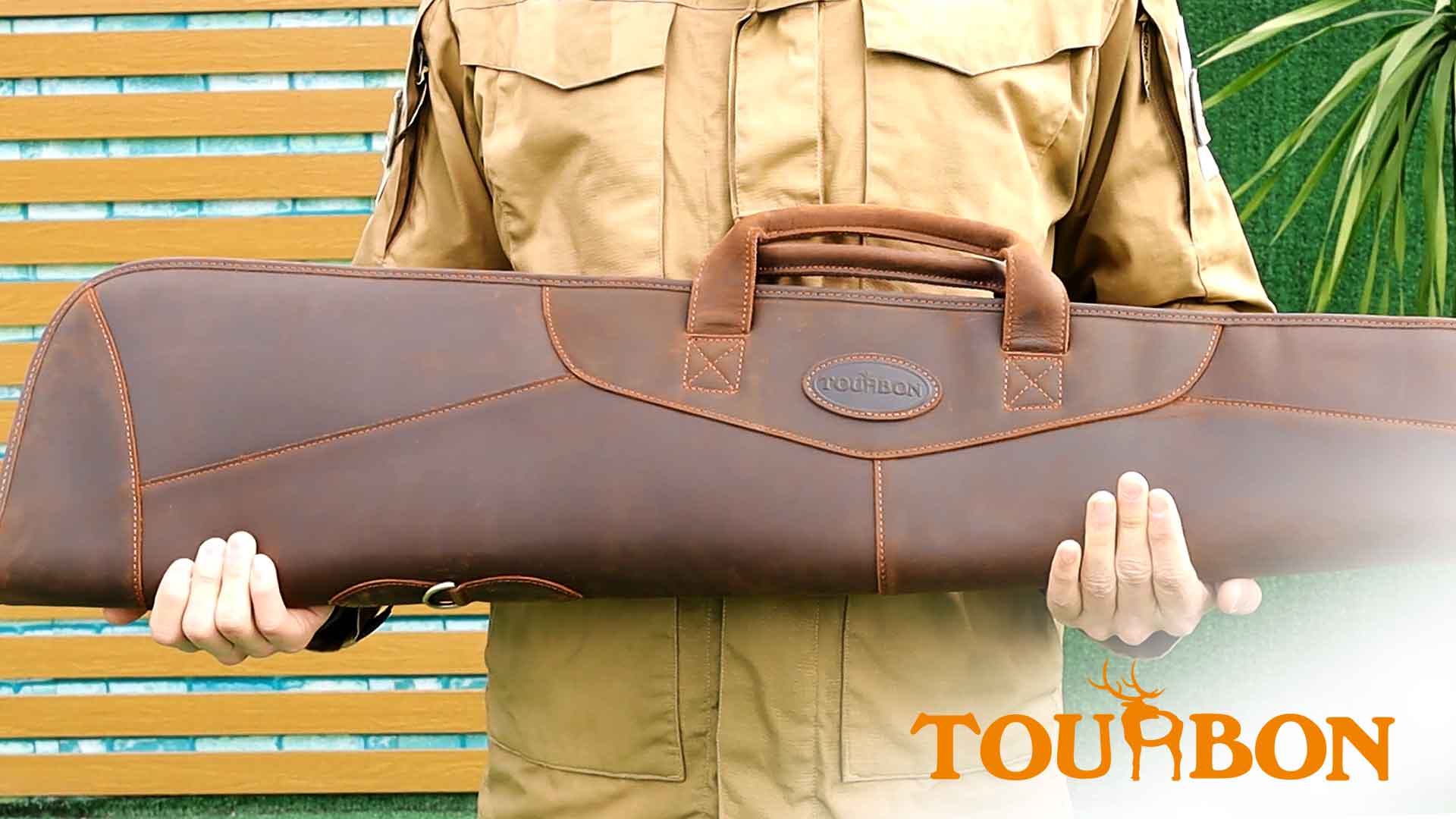 Amazon.co.jp: TOURBON ガンケース 狩猟銃 バッグ 本革 ガン スリップ