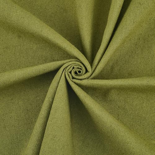CABODYALS Tela de Lino Verde para Bordar 1.5 m para Costura Color Puro para Acolchar Bordada Mezcla de Yute Y Algodón de Primera Calidad para Coser Hacer Bolsos Vestidos Fundas para Tazas Manteles
