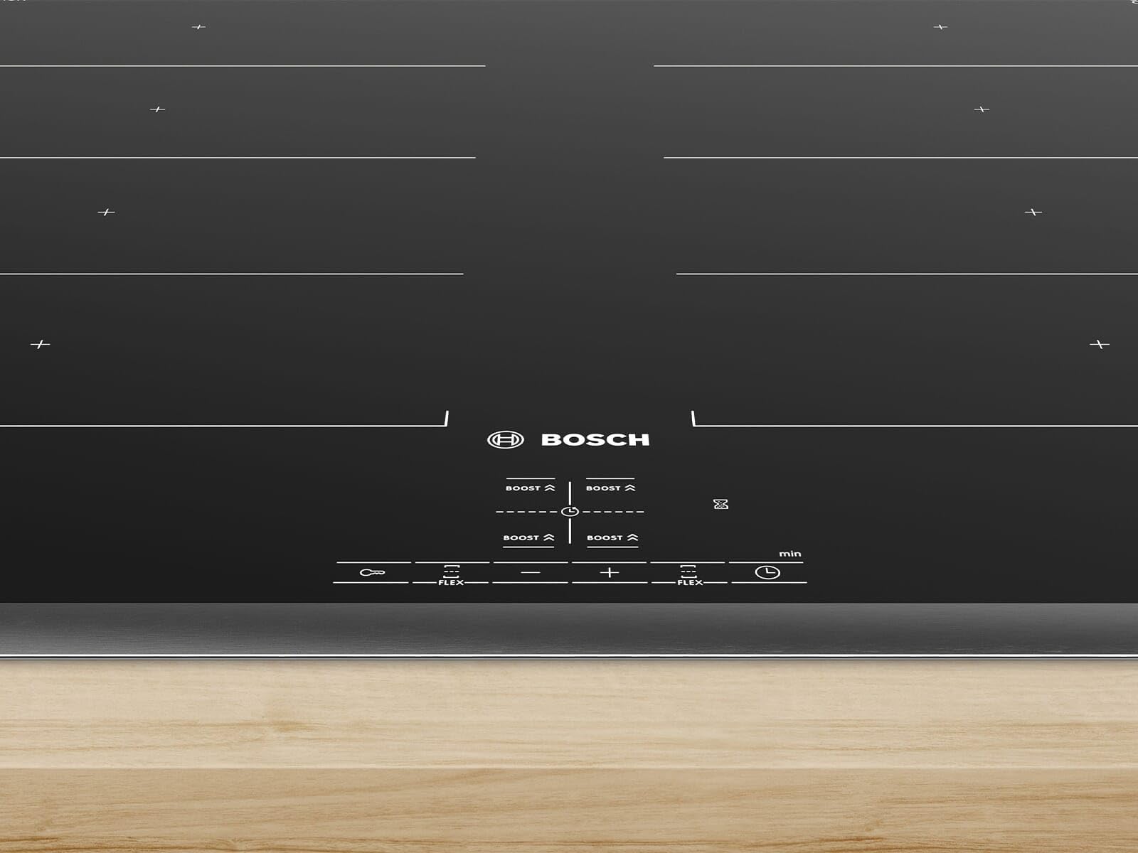 Bosch NXX645CB5E płyta indukcyjna podłączona do kuchenki