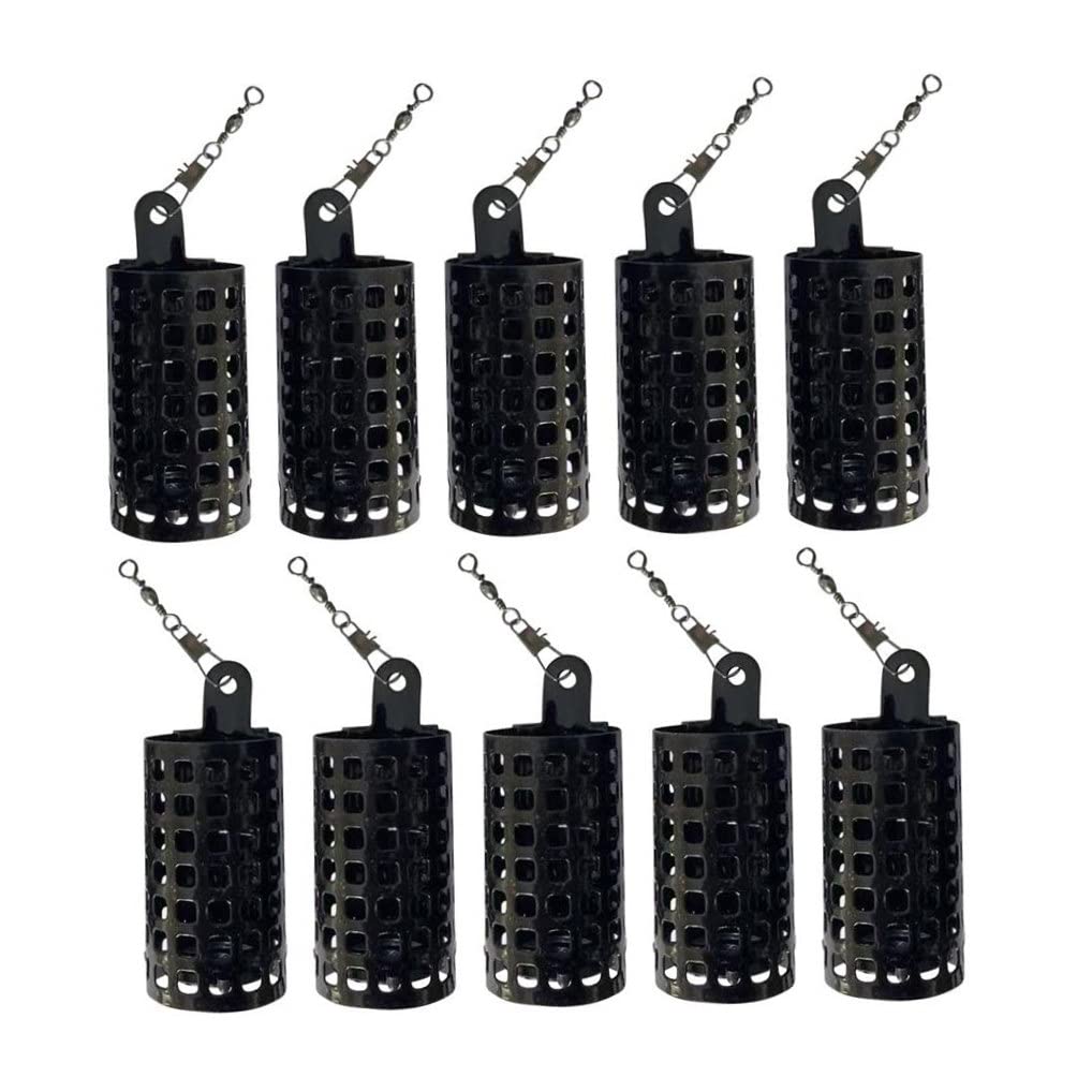 Fishing Trap Basket, Fishing Lure Cage Metal Carp Tackle Feeder Bait Holder Trap Basket 10PCS 30g, Bait Cage